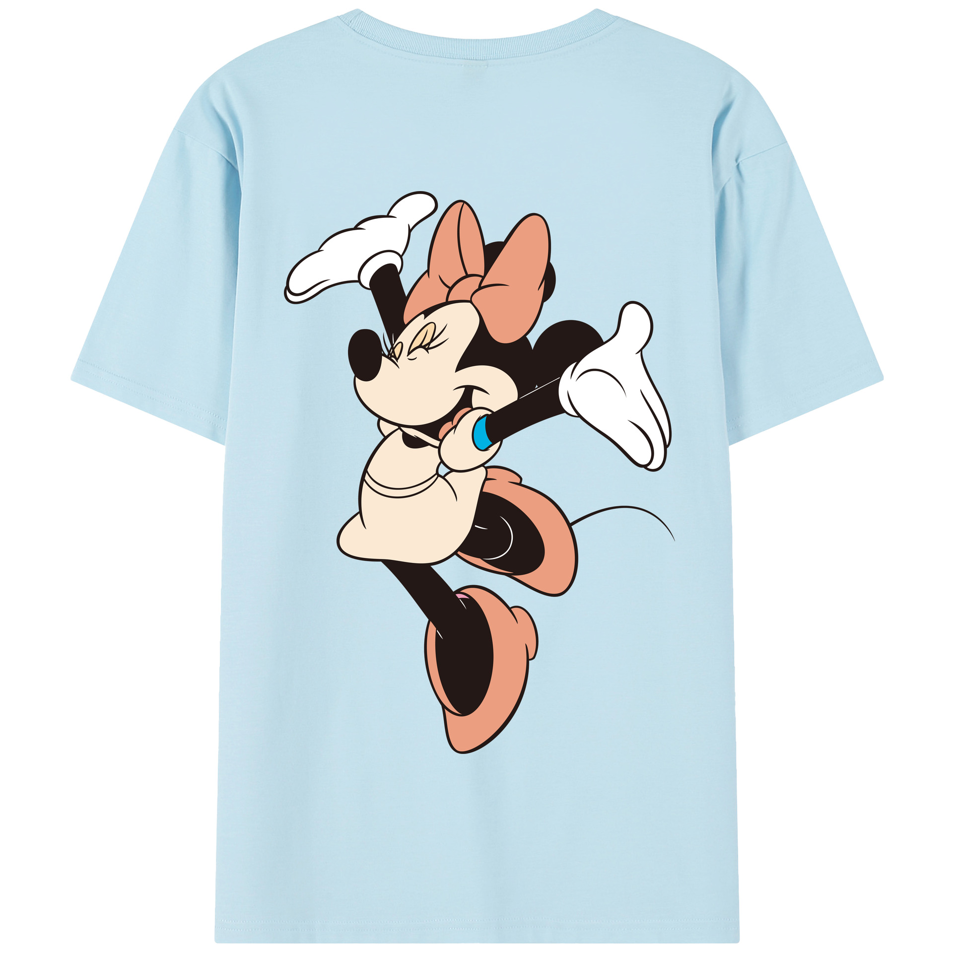 （画像用） ミッキーマウス Mickey Mouse 綿100％半袖Tシャツ（背面プリント）